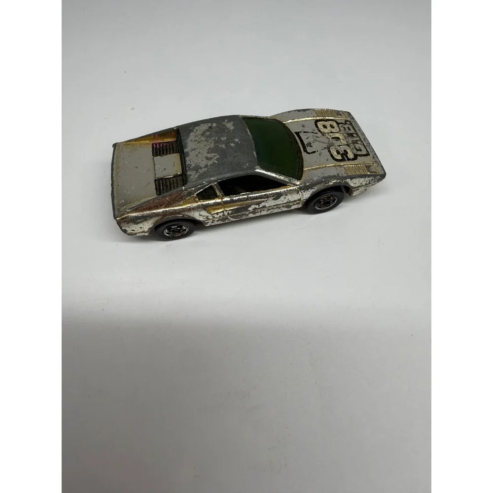 Hot Wheels Racebait 308 Chrome 1977 Vintage Diecast Car Mattel Hong Kong 308 GTB